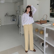겟잇미 두데린 핀턱 데일리 와이드 슬랙스