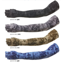 밀리터리 여름용 골프 등산 남성 자외선차단 냉감 반장갑 팔토시 손가락 쿨토시, 밀리터리 블루