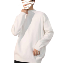 COSYEVNO 남자 두꺼운 반폴라 스웨터 남자니트
