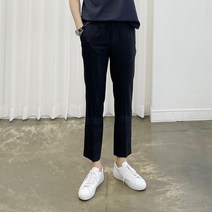 아도르클래식 스트링 ALL 스판 밴딩 9부 캐주얼 빅사이즈 슬랙스