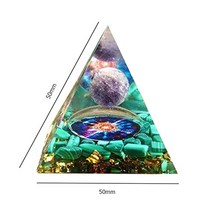 오르고나이트 스탈 orgonite 피라미드 조각 명상 아트 공예 금형 오르곤 휴일 생일, 푸른