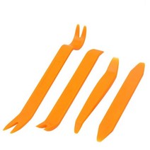 트림 제거 도구 스테인레스 스틸 내구성 양단 레벨 프라이 도어 패널 오디오 터미널 패스너 리무버, orange
