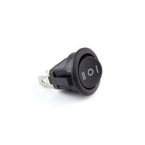 토글스위치 전등 전자식 전원KCD1 2 핀 3 핀 20mm on-Off on-Off-On SPST 원형 로커 스위치 10A/250V 푸시, 02 Black-3D3Pin-bian_01 5 Pcs