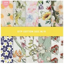 릴리패브릭 대폭 DTP 면30수 W/R발수코팅원단 10종, WYS1188 샤랄라플라워
