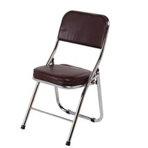 쿠션 철제의자 접이식 의자 강의실 의자 브라운, 브라운(YW1004)