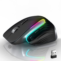 노트북 무소음 USB-C 충전식 5 DPI 9 멀티 단축키 버튼 2.4G 광학 컴퓨터 마우스 노트북 PC 윈도우/맥/안드로이드/마이크로소프트