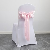 예식장의자 커버 연회장 웨딩홀 흰색 리본 혼주의자 화려한 새틴 새시 웨딩 의 의자 활 생일 파티 호텔 쇼 장식, [16] PINK, [01] 15x270cm