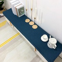 SKANDSALO 패브릭 린넨 모던 북유럽 TV장 TV다이 거실장 덮개 커버 테이블보, 네이비 블루