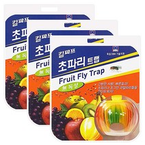 킬파프 초파리 트랩 15mlx3개 음식물 과일 파리 해충 날파리 방충 퇴치 살충제, 초파리트랩, 3팩, 15ml