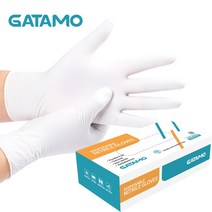 가타모 니트릴 장갑 화이트 100매 라텍스 글러브 위생 식품용 해썹장갑 주방용, 소(S)