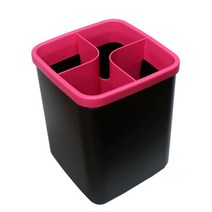 [ 0001013879000] 타파웨어 스마트 키친툴 홀더 - 타파 수저통 (251-2) 정사각 블랙+레드