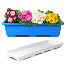 화분월드 베란다 텃밭 채소 상추 키우기 초화 박스 화분 2호.3호, 초화박스 2호(블루)+2호(물받침)