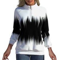 빅사이즈 크롭 후드 집업 crop 여성용 긴 소매 스웨터 하프 터틀넥 지퍼 가디건 넉넉한 따뜻한 숙녀 탑