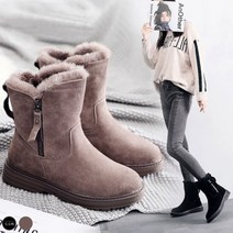 도오빠 여성 털 부츠 스노우 미끄럼 방지 신발 앵클 스웨이드 가을 겨울 여자부츠_노블슈