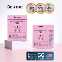 닥터트루 프로바이오틱스 더블유 W 아연함유 50억 여성 질유래특허 유산균 60포, 단품, 단품