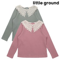 리틀그라운드 룰라비-레이스카라티셔츠(72C12-330-04)CH 딜 여아원피스 여아티셔츠 선물