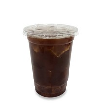 PET 테이크아웃 아이스컵 98파이 16온스(545ml)+평형뚜껑 세트 100개, 100개입, 545ml