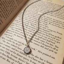 실버925 silver 엔틱 믹스 체인 에이치 H 목걸이