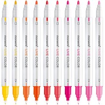 모나미 라이브칼라 낱색 / 형광 / 39가지 색상 / 트윈 / 칼라펜 / 수성마킹펜 / 0.4mm / 1.2mm, R 06 레드