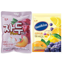 해태 자두캔디 130gx2개+썬키스트캔디 125gx2개(총4개), 8개