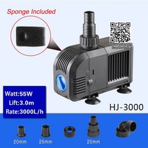 에어컨배수펌프 수영장 에어컨 수중 소방 지하수 펌프 양수기 조정 가능한 물 7w 20w 25w 55w 100w 수조 수족관 수족관 물고기 연못 분수 rockery에 대한 물, EU 플러그 어댑터