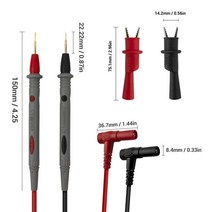Universal Digital Multimeter Lead Probe Wire 1000V 20A test Cord Practical Lightweight Clips, 02 B