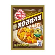 오뚜기 백세 발효강황카레 약간매운맛 80g 3분요리 밥반찬 간편식 자취음식 부식 1세트, 4세트