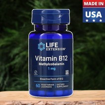 라이프익스텐션 비타민 B12 메틸코발라민 1mg 식물성 60정 [원산지:미국산(라이프익스텐션)]