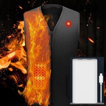 스마트 발열조끼+보조배터리세트 온열조끼 물세탁가능, 블랙(XL)+보조배터리