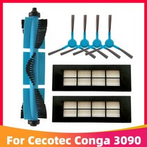 로봇 청소기 필터 걸레메인 롤러 사이드 브러시 cecotec conga 3090 진공 부품 액세서리 용 hepa 에어 천 교체, 세트 G