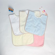 키즈힐 유아 세안타올 어린이집수건 세안턱받이 아기타올 워시빕, 옐로우, 1개