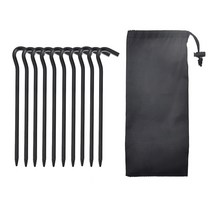 파이어쉘터 불멍 대형 돔 쉘터 캠핑 텐트 캐노피 방수 로프 해머 딩 슈트 7 형 알루미늄, 16 SKU-16-set16