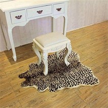 호피 소형 대형 인조 에코 밍크 퍼매트 송치러그 비정형 동물 프린트 카페트 소형 대형