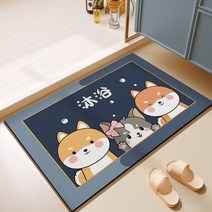 욕실 규조토 발매트 주방 머드 흡수 발매트 미끄럼방지매트, 해피 샤워 실리카 매트