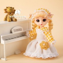 구체관절인형 구관인형 마론인형 만들기 bjd doll for girl toy mini doll 13 movable joint baby 3d big eyes diy toy 145, 옷을 입은 인형 22, 16cm