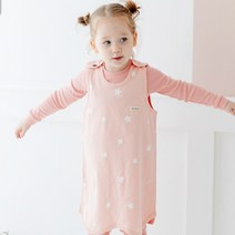 더미누 작은별핑크 무형광 양면 수면조끼(봄 |가을)