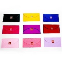 칼라 1단지갑/전통통장한복누빔돈