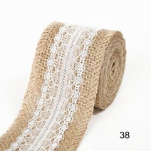 저스트포 천연 황마 삼베 롤 2M/롤 5CM 헤센 리본 및 레이스 빈티지 소박한 웨딩 장식 파티 DIY 공예 용품, [01] 2meters, [10] 11