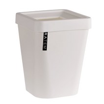 씨에스리빙 프라템 휴지통 엣지 12L, 화이트, 1개