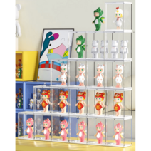 GOTO 피규어장식장 레고 박스 투명 보관함 대형 전시장 디스플레이, 케이스 24개입