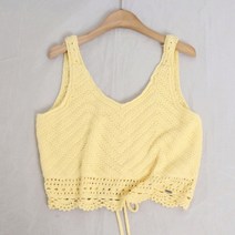 디에프 여성여름 니트 조끼 뷔스티에 탑 조끼 오케이광자매광태옷 그물 코바늘 손 뜨개 조끼