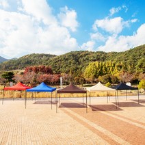 DZB 캐노피 천막 골조+지붕 접이식 포장마차 바람막이 야외 실내 테라스 옥상 그늘막 텐트 행사용, DZ천막3X4.5 레드