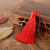 더치커피 메이커 2/5pcs 8cm 짧은 술 스파이크 폴리 에스터 실크 작은 북마크 키 체인 tassels DIY 바느질, 01 red_02 8cm  5pcs
