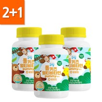 2+1 톨키즈 어린이멀티비타민 아기 유아 청소년 종합비타민 2gx60젤리, 톨키즈 멀티비타민 3개 (2개월분)
