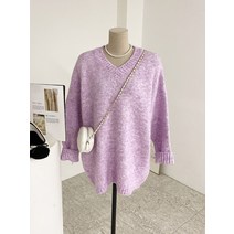 올즈 파스텔 보카시 브이넥 박시핏 롱 니트(6color)