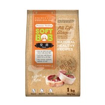 소프트밥 오리 1kg 전연령 증기로 찐 강아지사료 반건조사료