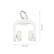 호환 커튼 레일 부품 트랙 천장 롤러 용 글라이더 휠 후크 풀리 마운트 유연한 슬라이딩, B 50pcs