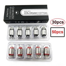 열 교환기 코일 JUSTFOG 무화기 스타터 키트용 일본 유기농 코튼 Q16 P16A Q14 S14 G14 C14 12 ohm 14 16ohm 30 PCs 50PCs, 1.30pcs6box12ohm