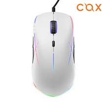 COX CM500 3360 RGB 게이밍 마우스 (화이트)