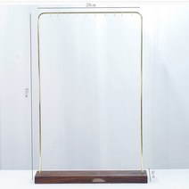 JINGHENG 원목 주얼리진열대 장식품, T02-블랙호두색 니트목걸이(높이 45cm)